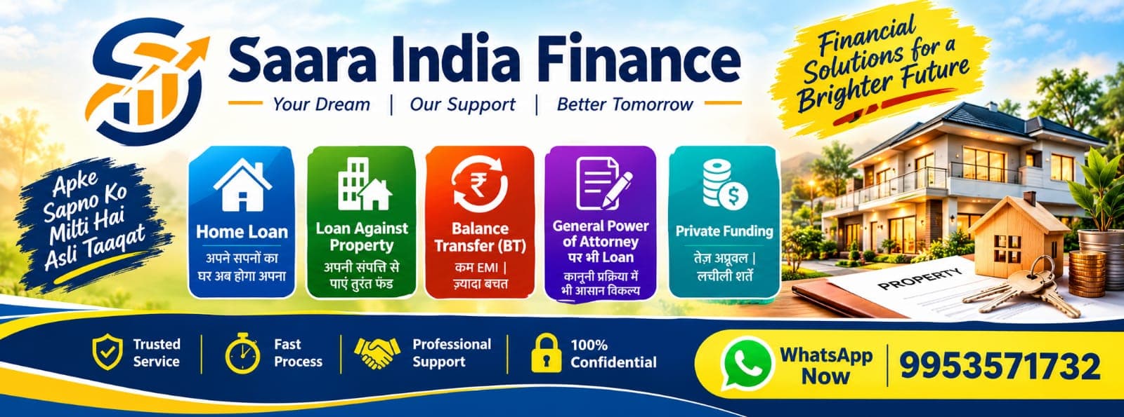 Saara India Finance financial solutions banner